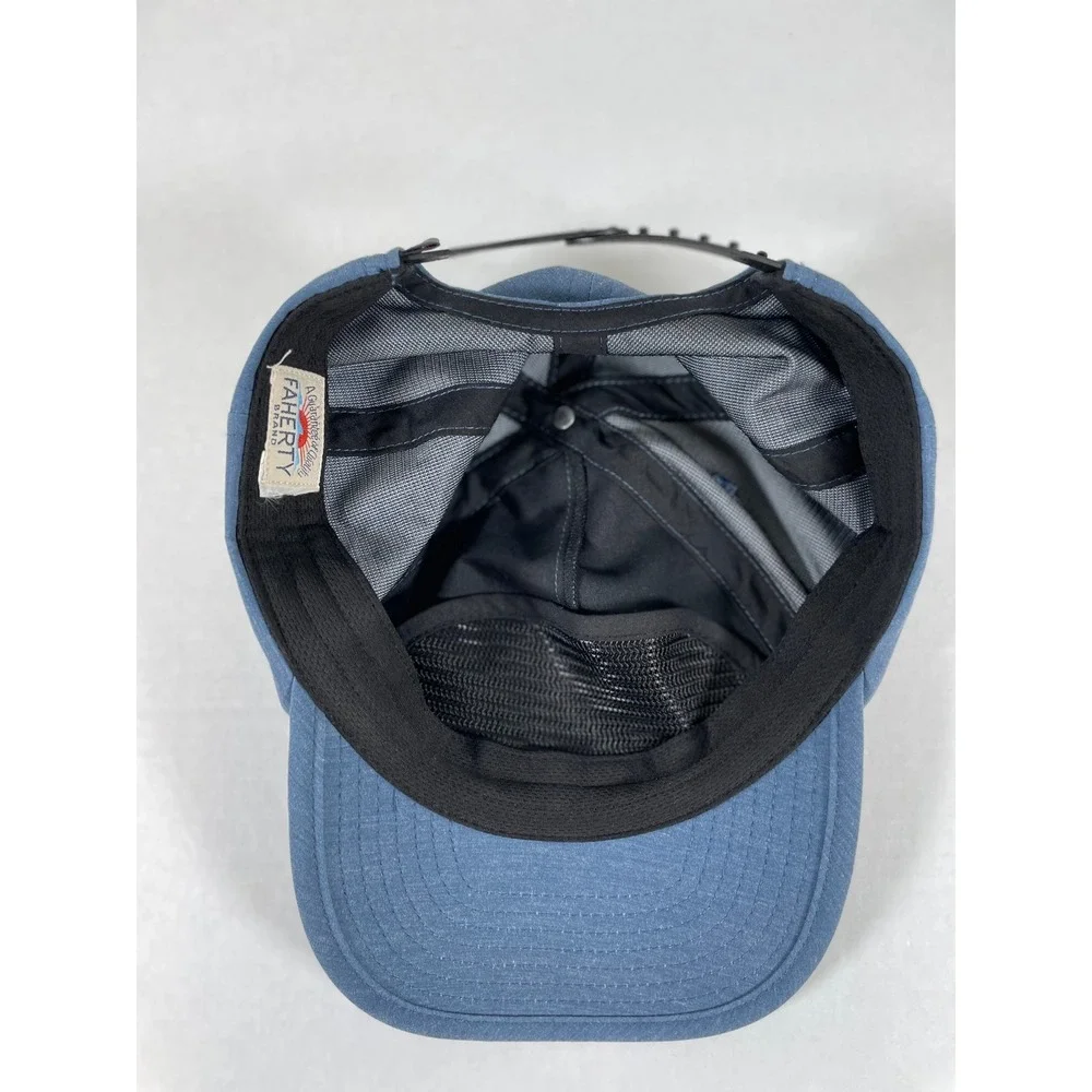 Faherty‎ Mens Baseball Cap Blue Sun Logo Adjustable Cotton Blend Beach Travel